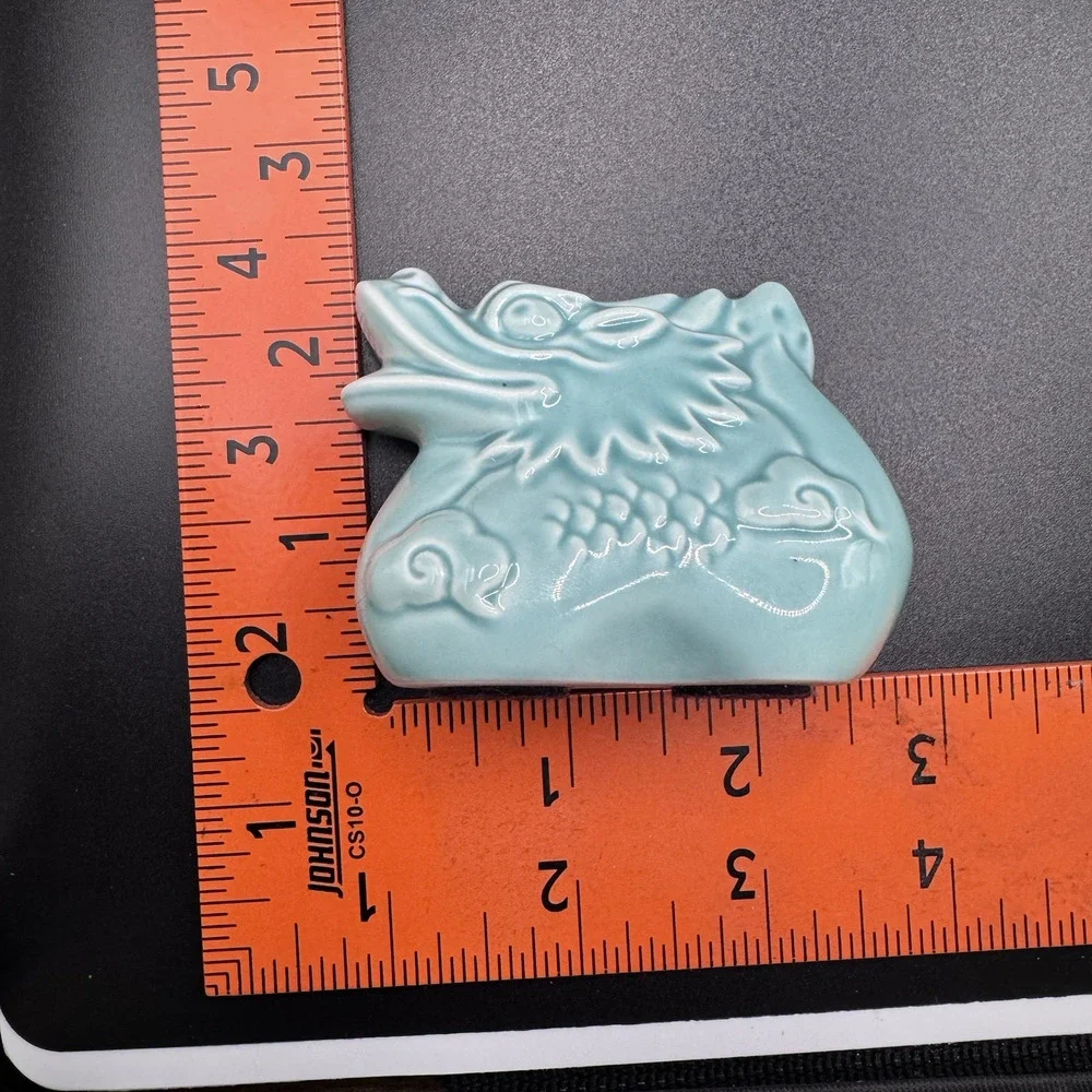 Chinese Good Luck Oriental Zodiac Ceramic Toothpick Holder Year of the Dragon